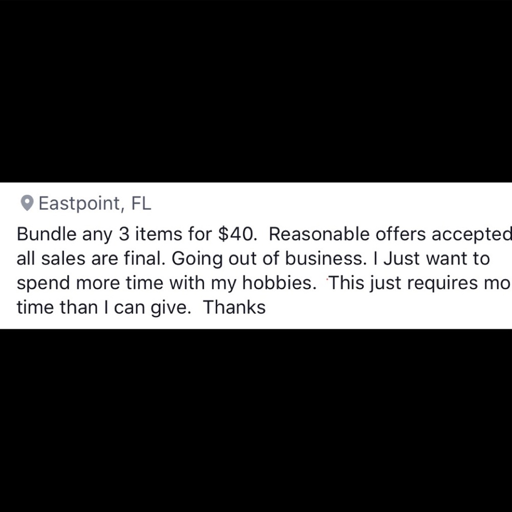 Bundle Sale 3 Items for $40 or reasonable offer